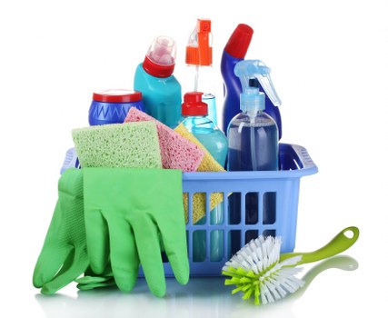 Team performing house clearance and pressure washing