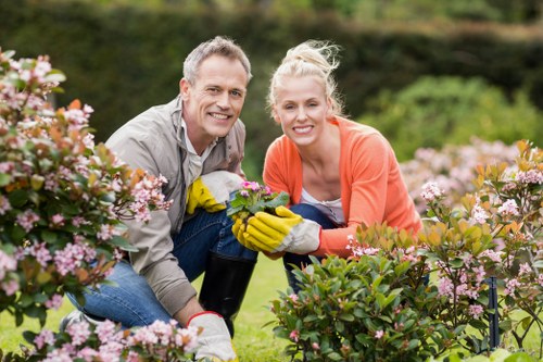 High-pressure washing machine cleaning exterior surfaces